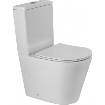 Чаша унитаза BELBAGNO BB2149CP-TOR/SC безободкового со смывом "Торнадо" с сиденьем дюропласт soft close Чаша унитаза BELBAGNO BB2149CP-TOR/SC безободкового со смывом "Торнадо" с сиденьем дюропласт soft close