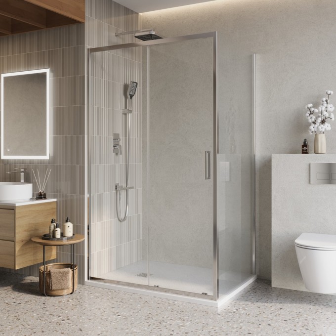 Душевой уголок BELBAGNO LUCE-AH-1-110/100-C-Cr Душевой уголок BELBAGNO LUCE-AH-1-110/100-C-Cr