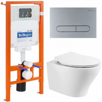 Комплект 4в1 унитаз, инсталляция, кнопка смыва, крышка-сиденье BELBAGNO Комплект 4в1 унитаз, инсталляция, кнопка смыва, крышка-сиденье BELBAGNO