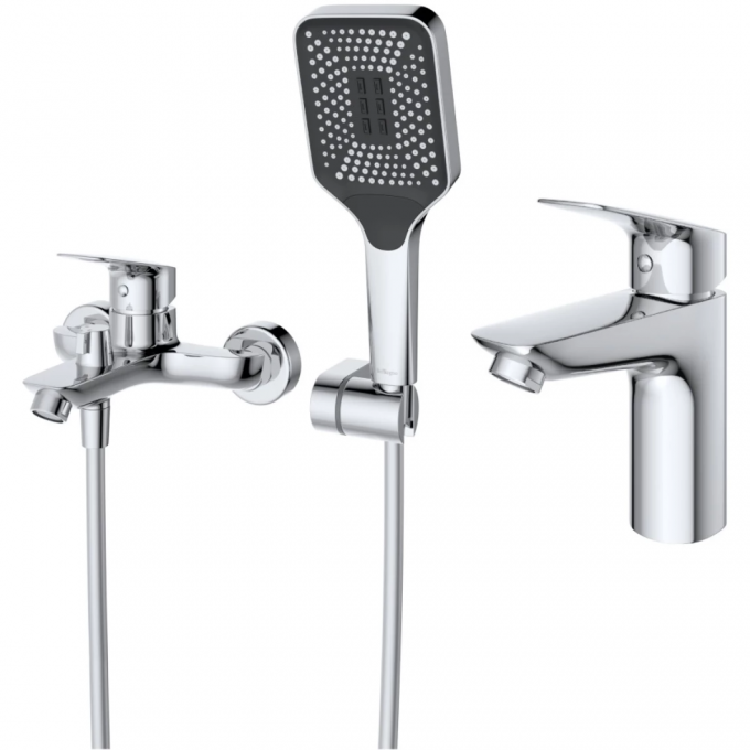 Комплект смесителей BELBAGNO DUE с душевым гарнитуром DUE-VASM/LVM-CRM