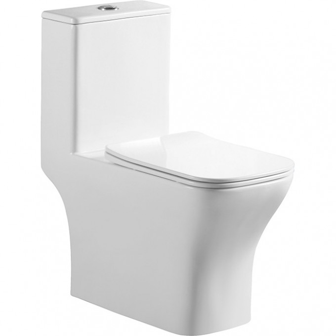 Унитаз-моноблок BELBAGNO NEON с сиденьем дюропласт soft close, P-trap BB8617CPR-MN/SC